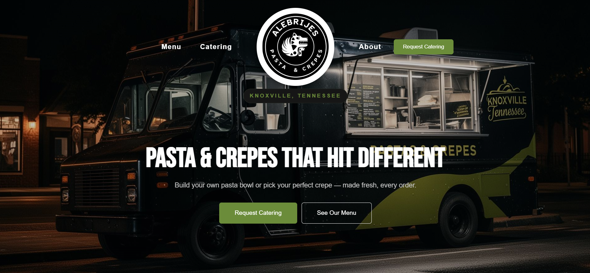 Alebrijes Pasta & Crepes — sitio web